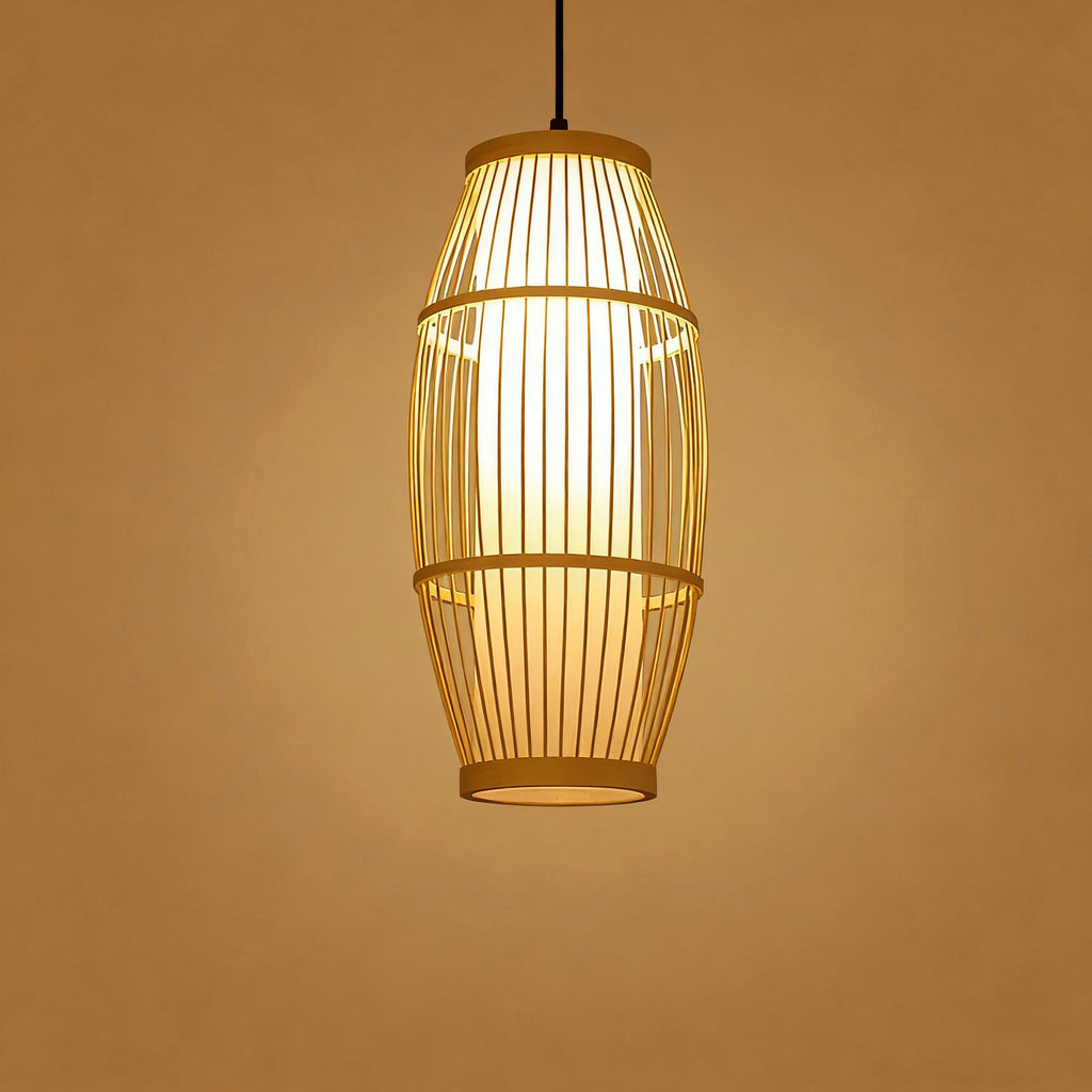 Drum-Shaped Pendant Light