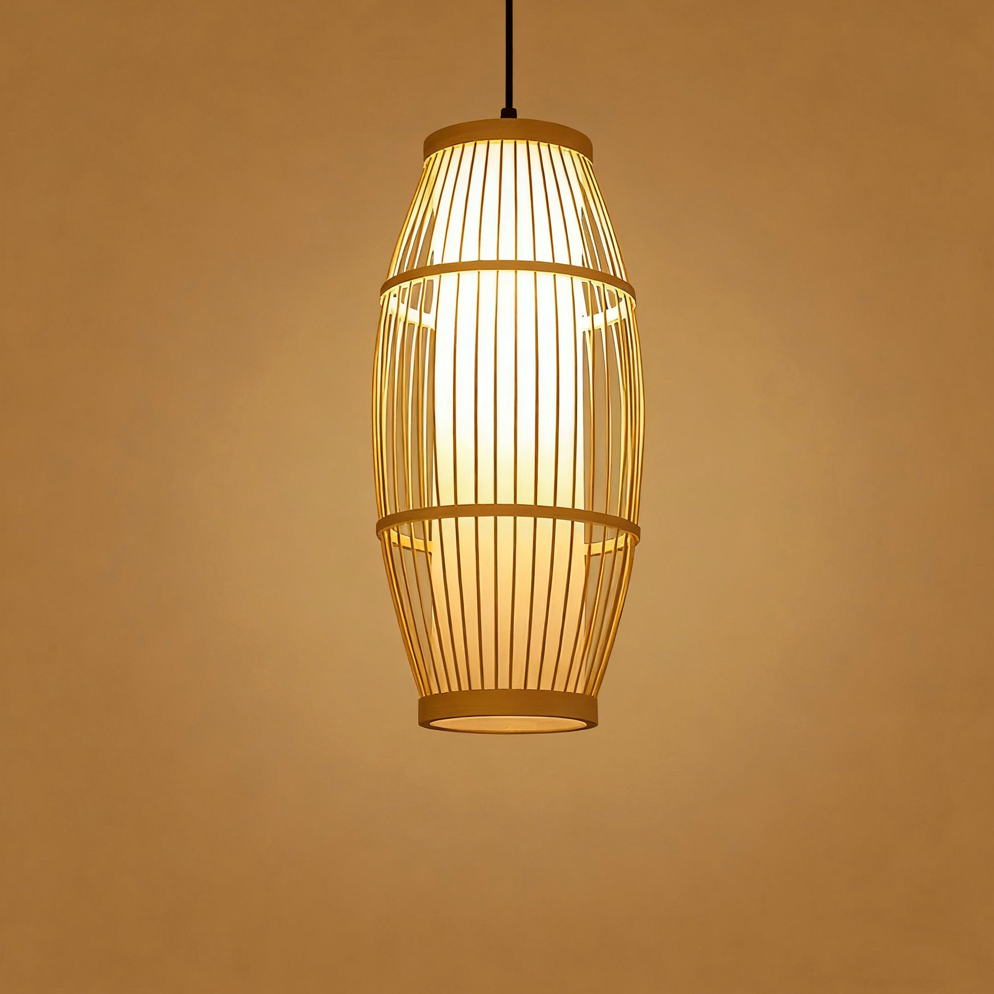 Drum-Shaped Pendant Light