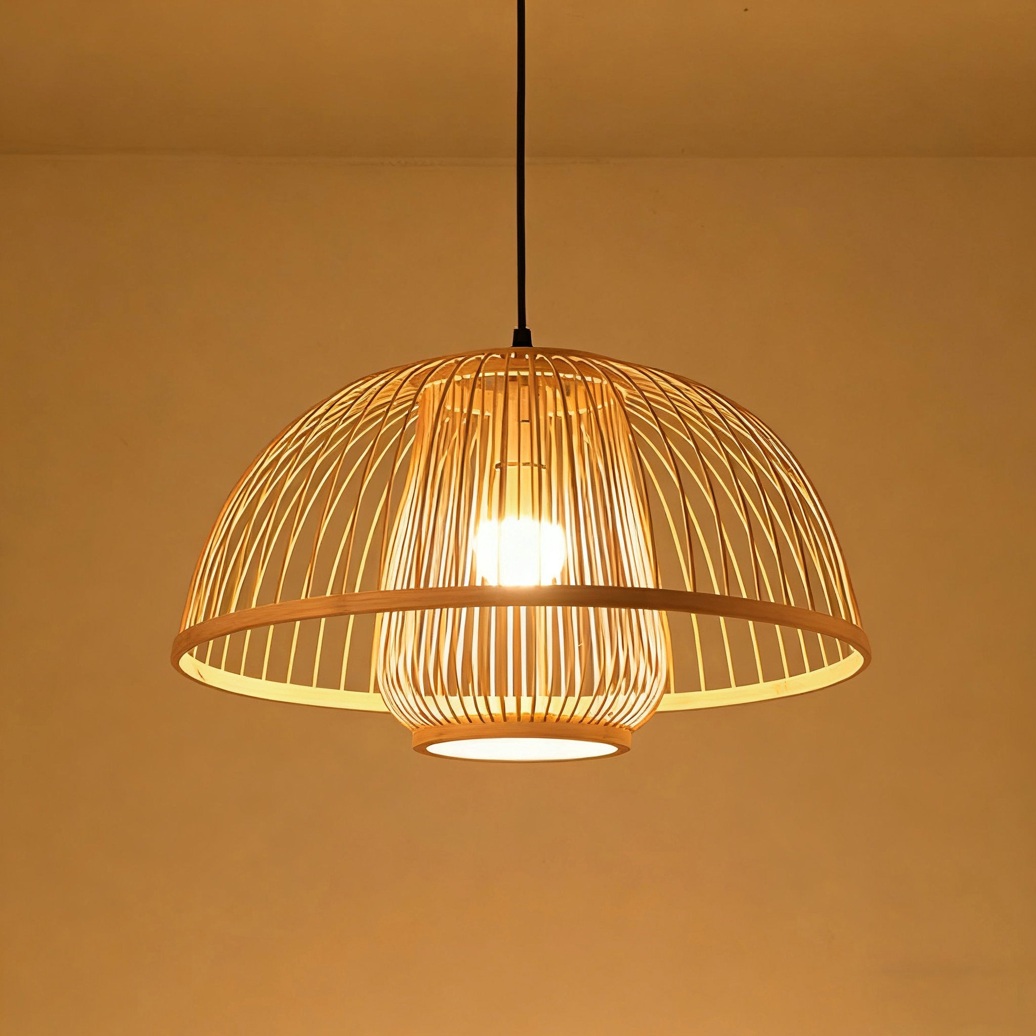 Mushroom-Shaped Pendant Light