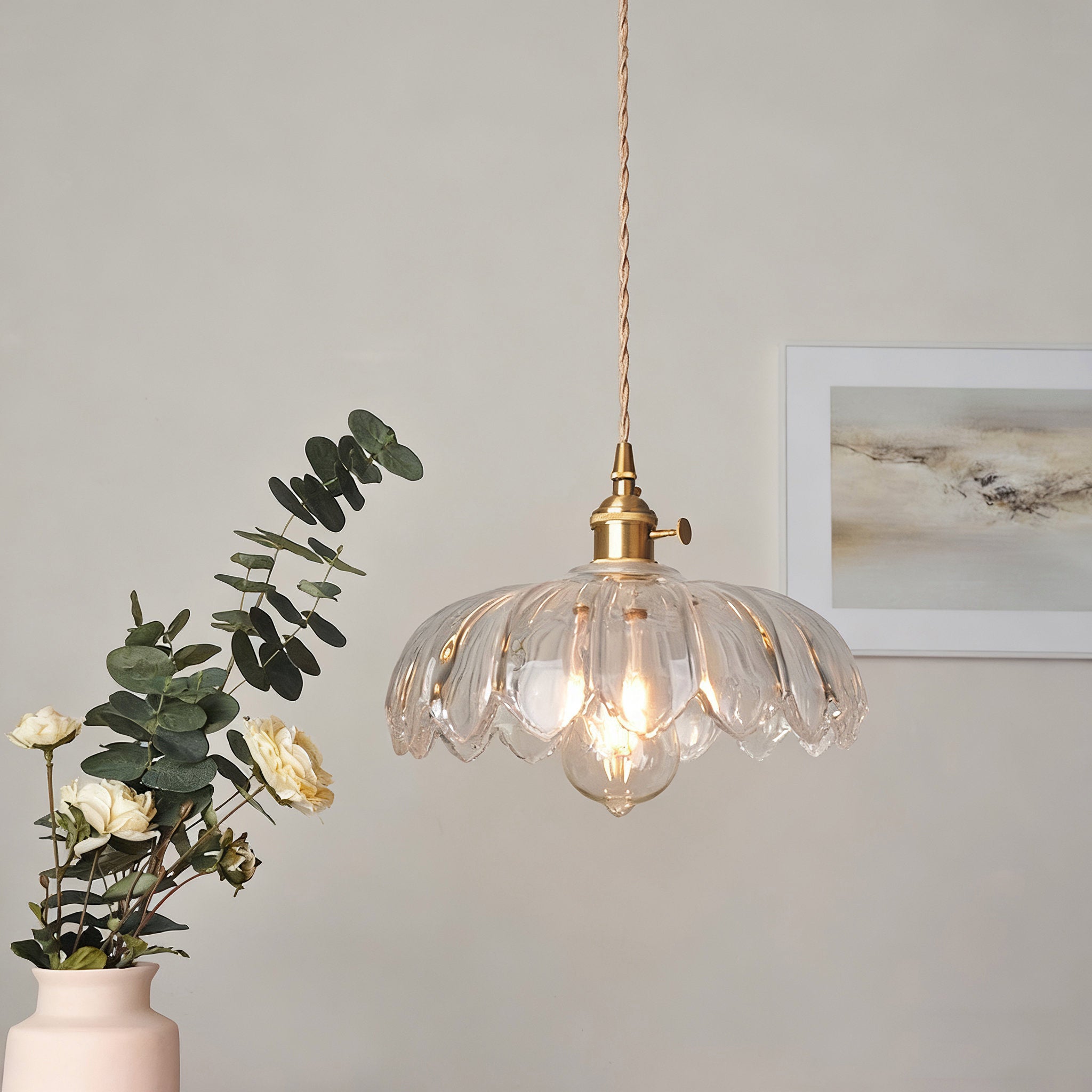 Transparent Pothos Pendant Light