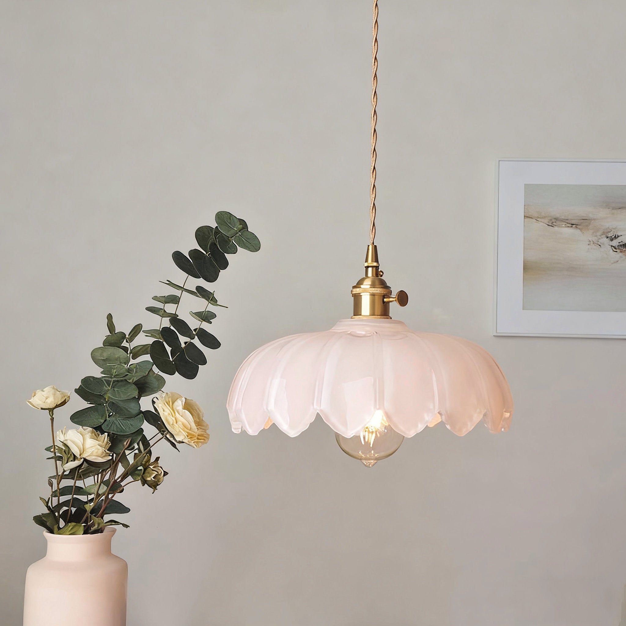 White Pothos Pendant Light