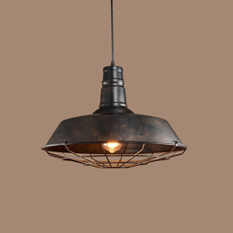 Antique Brass Industrial Pendant Light, Style A