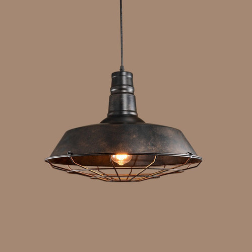 Antique Brass Industrial Pendant Light, Style A