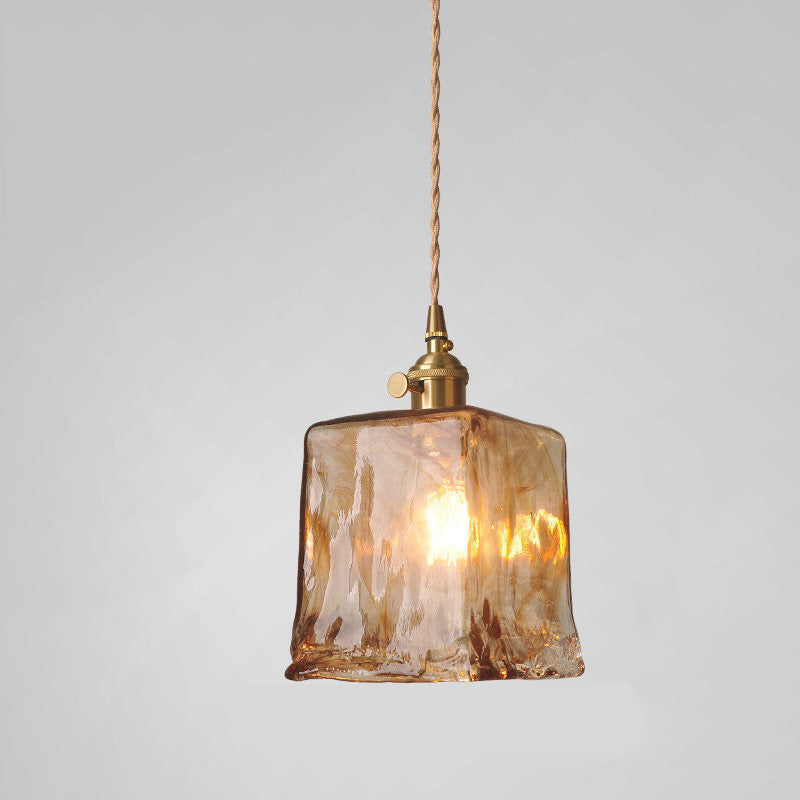 Yellow Ice Cube Pendant Light
