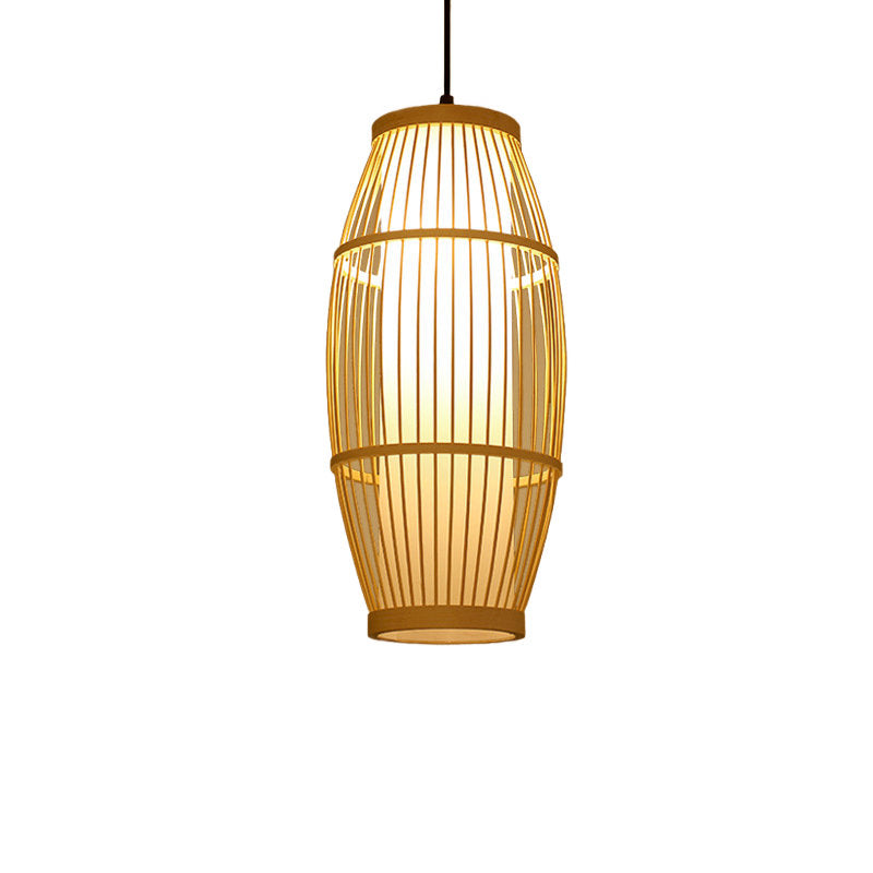 Drum-Shaped Pendant Light