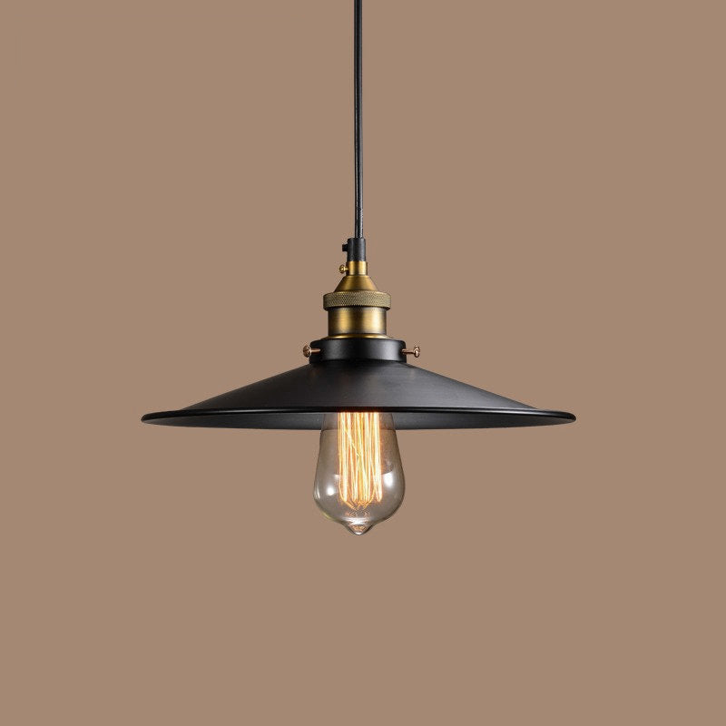 Black Industrial Pendant Light, Style C