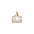 Transparent Striped Cylinder Pendant Light